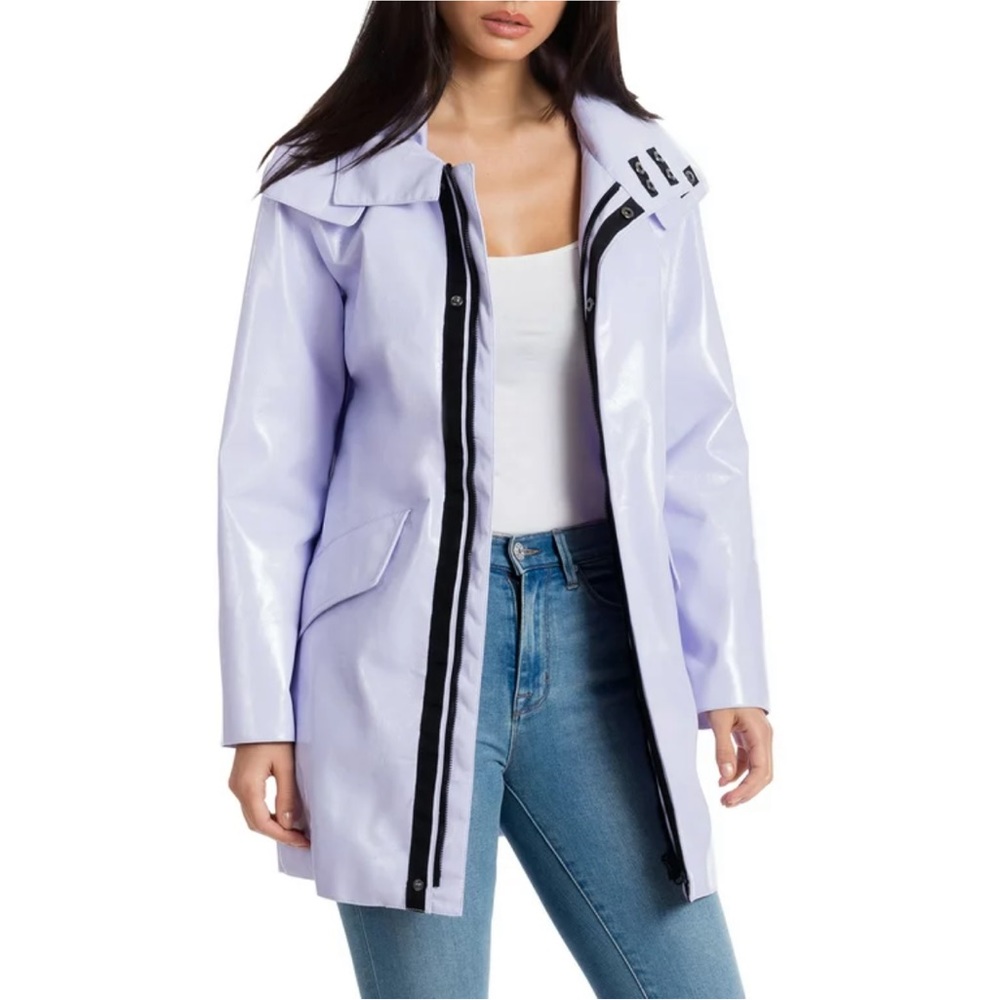 Avec Les Filles  Lavender Rain Jacket Coat Size Small